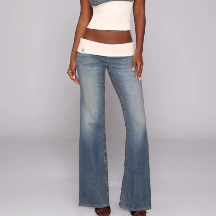 European and American Fashion Simple Stretch Jeans Women's Y2K New Fashion Harajuku Goth Sexy Slim Casual Joker Pants Streetwear