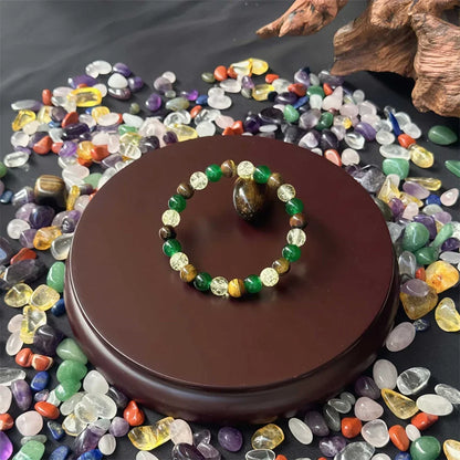 Fashion 1pc/ Attract Wealth and Prosperity Bracelet Made of Natural Stone with Wooden Beads Handmade Bracelet Men Women Jewelry