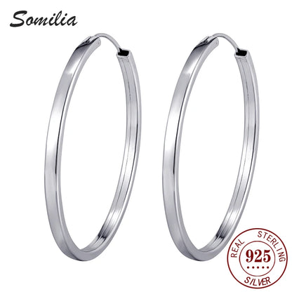 925 sterling silver large earrings for women, fashionable and exaggerated temperament. Earrings are versatile for daily use