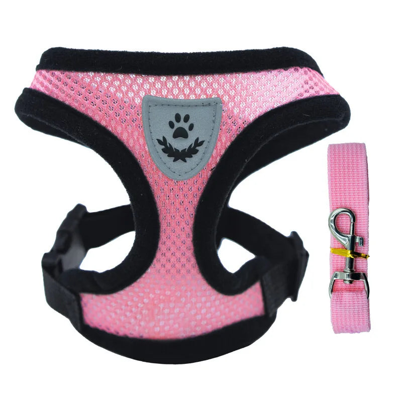 New style dog walking and cat chest strap outdoor traction rope explosion-proof and breathable chest back pet supplies