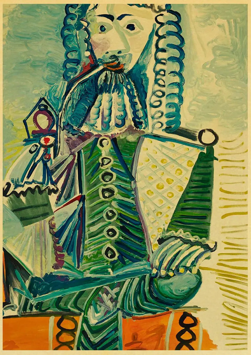 Abstract Painting Pablo Picasso Exhibition Kraft Paper Poster Art Prints Museum Modern Gallery Wall Picture Home Room Decor Gift