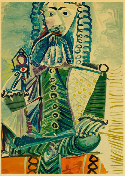 Abstract Painting Pablo Picasso Exhibition Kraft Paper Poster Art Prints Museum Modern Gallery Wall Picture Home Room Decor Gift