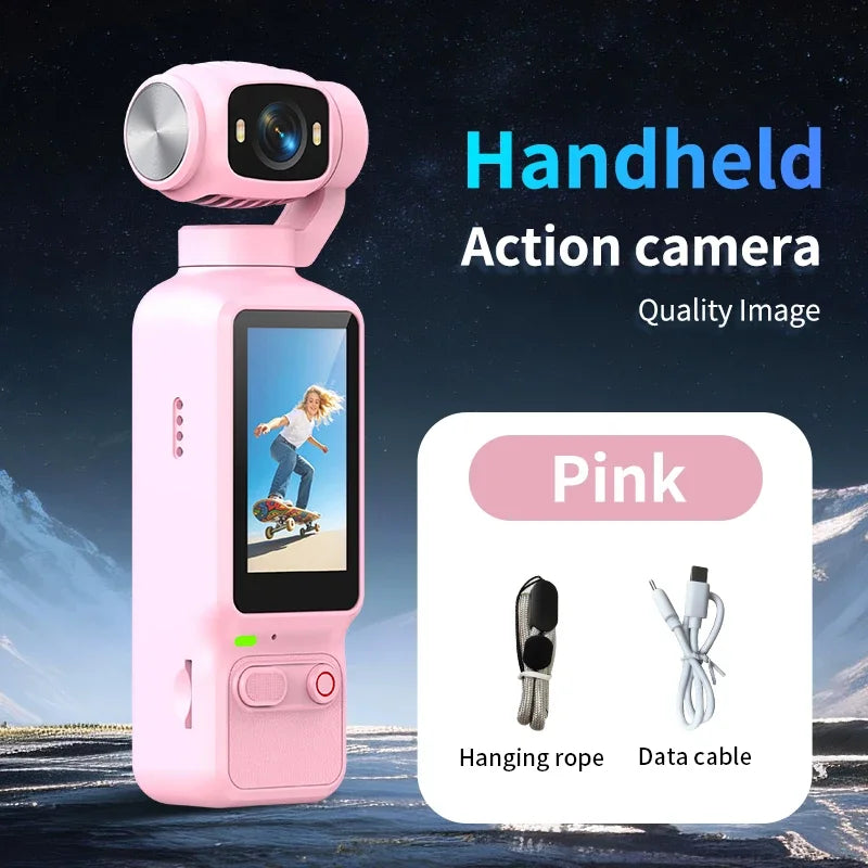 Lenovo HD 4K Action Camera 180° Rotatable For Vlog YouTube Tiktok Girls Record Life Video Recording Entry Portable Action Cam