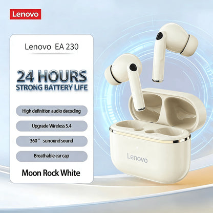 Lenovo Wireless Earbuds Low Latency Gaming Hd Call with Noise Reduction Mic Ear Design Long Standby Clear Communication Earphone