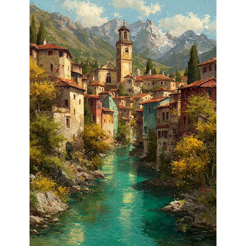 Painting by numbers Landscape Handpainted Art 40x50cm DIY Paint by numbers Adults crafts Number painting Home decor