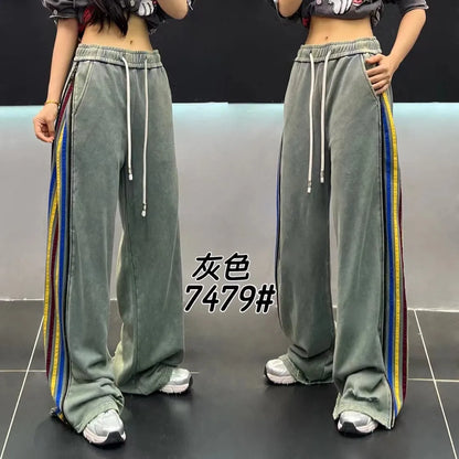 Original Design Sense Long Slacks 2025 Autumn New Fashionable Loose Casual Pants Ladies With Draped Straight Wide-Leg Trousers