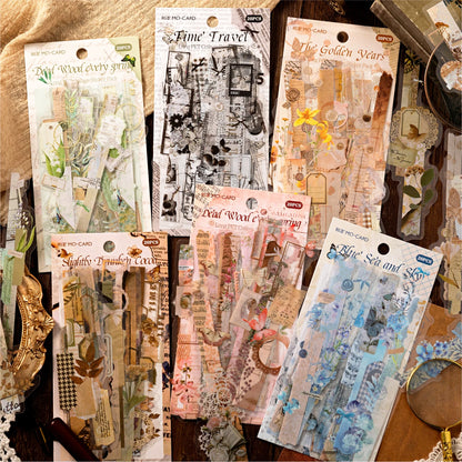 6 styles 20 pcs Paper lab series PET Material  Decorative Diy Diary Album Scrapbooking Material Junk Journal Supplies