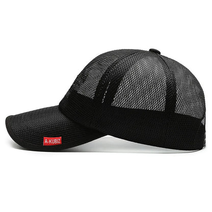 Men's Summer Mesh Breathable Baseball Cap Outdoor Quick Dry Golf Sport Fishing Visor Sun Hats Man Male Solid Color Snapback Caps