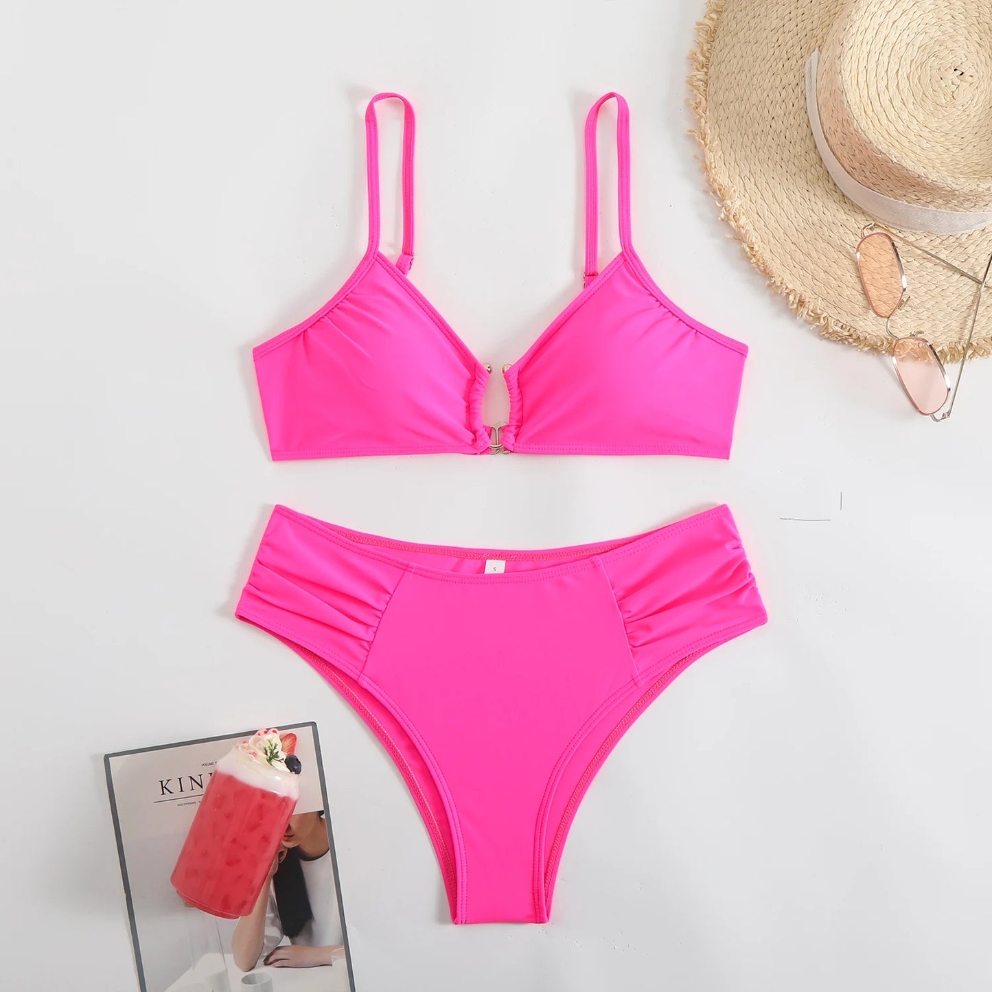 Sexy Bikini Women's Swimsuit 2025 Two-piece Swimwear High Waisted Bikinis Set Female Bathing Suit Push Up Swimming for Beachwear