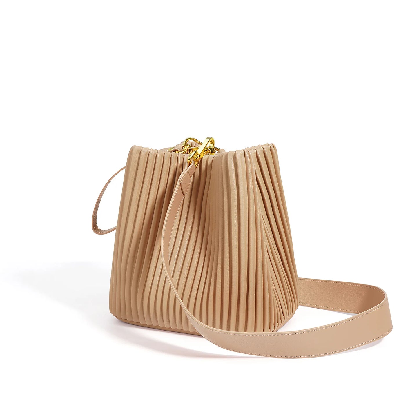Ladies Designer Bucket Bag Solid Color Genuine Leather Handbag and Purse for Women Fashion Women's Shoulder Crossbody Bag