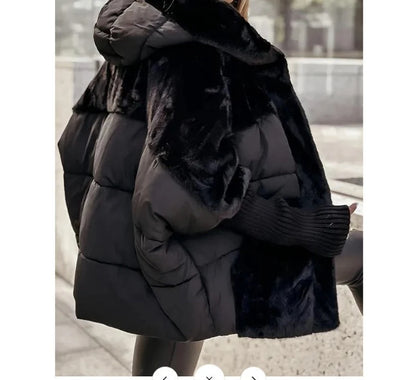 Elegant Jacket for Women Streetwear 2025 Autumn and Winter New Fashion Casual Zipper Loose Jacket Hooded Long Sleeve Coats