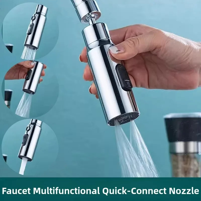 1pc Kitchen Faucet Aerator Faucet 3 Modes Bathroom Anti-splash Sprayer Kitchen Taps Anti-Splash Tap Booster Shower Filter