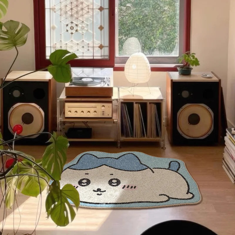 Cute Floor Mat Anti-slip Soft Rug For Bedroom Living Room Bedside Decorative Carpet Ideal For Rental House Cozy