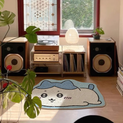 Cute Floor Mat Anti-slip Soft Rug For Bedroom Living Room Bedside Decorative Carpet Ideal For Rental House Cozy