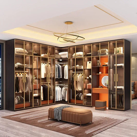 Store Clothes﻿ Comfortable For Room Home Corner Wardrobe Room Clothes Wooden Bedroom Cabinet Multifunctional Storage Furniture