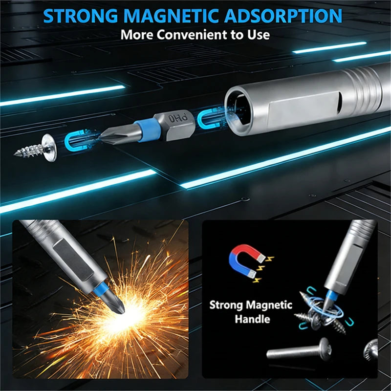 24 In 1 Magnetic Screwdriver Kit Portable Reversible Ratchet Driver High Torque Handle Home DIY Repair Tools