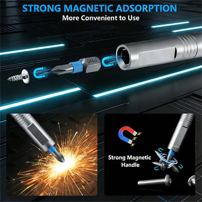 24 In 1 Magnetic Screwdriver Kit Portable Reversible Ratchet Driver High Torque Handle Home DIY Repair Tools