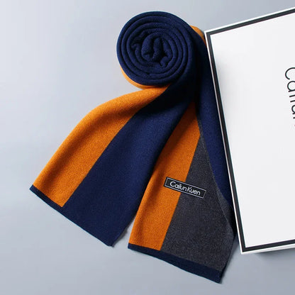 High Quality Wool Men Scarf Autumn Winter Classic Business Thermal Muffler Male Soft Korean Version Long Thick Warm Shawl No Box