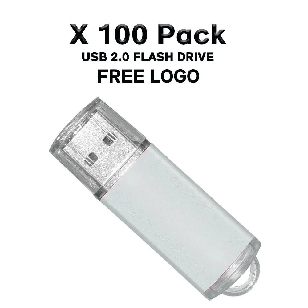 100Pcs/lot USB 2.0 Flash Drive 4GB 8GB Pen Drive 128M Usb Sticks 1GB 2G Pendrives 16GB Memory Flash 32GB U Disk Free Custom Logo