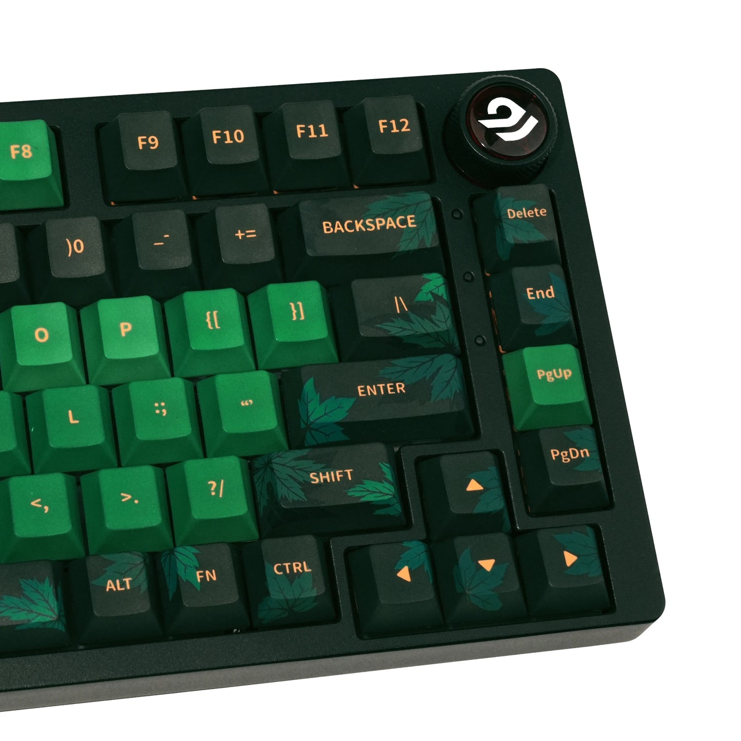 XVX Cherry Keycaps Green Maple Leaf Theme PBT Dye-sub Keycaps Double Shot Green Keycaps 134 Keys