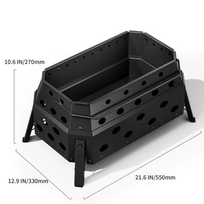 Portable Folding Campfire Grill Outdoor Wood Burning Stove for Camping And Hiking Lightweight Charcoal Fire Pit