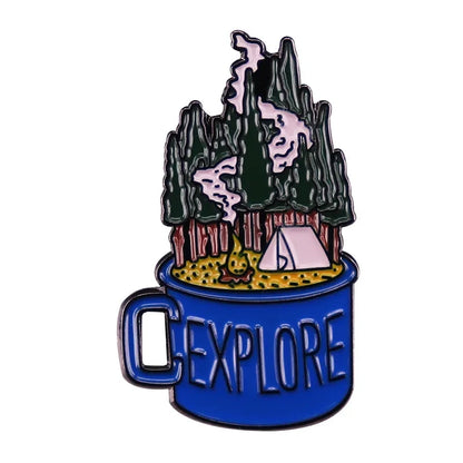 Lovely Delicate Cup Badge Personalized Creative Alloy Enamel Brooch Fashion Clothing Decorative Lapel Pin Boutique Metal Gift