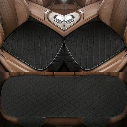New 3Pcs Cotton and linen Car Seat Cover Set Soft Universal Car Seat Cover Cushion Car Seat Protector Interior Car Accessories