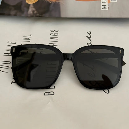 GAMBLE MONSHER Driving Sunglasses Women's UV Protection Large Small Faces Sunscreen Fashionable round Frame Glasses