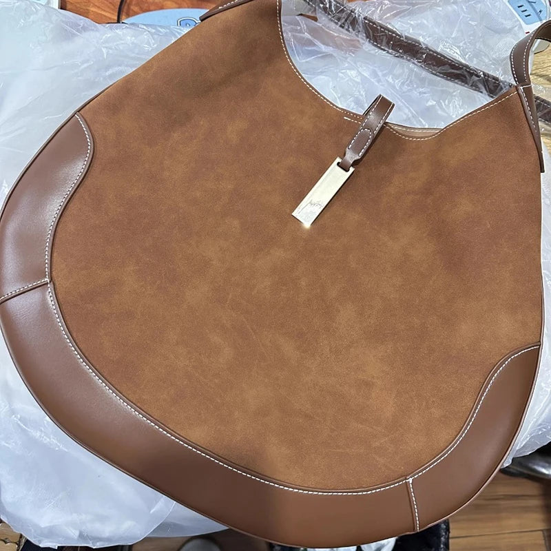 New Suede Vintage Women Shoulder Bag Luxury Women Bags Ladies Large Capacity Tote Underarm Bag Large Capacity Tote Bag