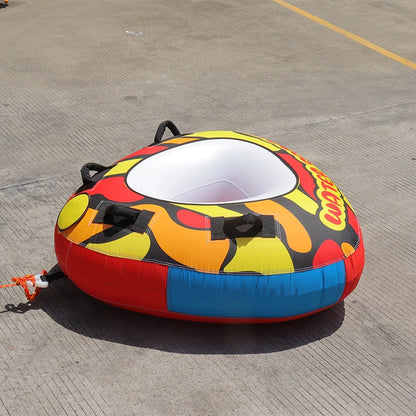 Towable Water Tubes, 1 Person Boat  Inflatable Tube Towable for Water Sports, Nylon Cover Inflatable Tube for Boat to Pull
