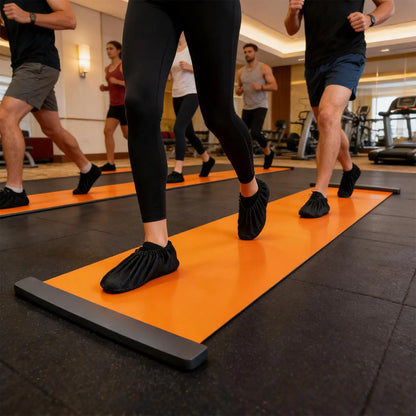 200cm Yoga Mat Skating Slide Board Household Sliding Fitness Training Board for Ice Hockey Roller Skating Leg Exercise