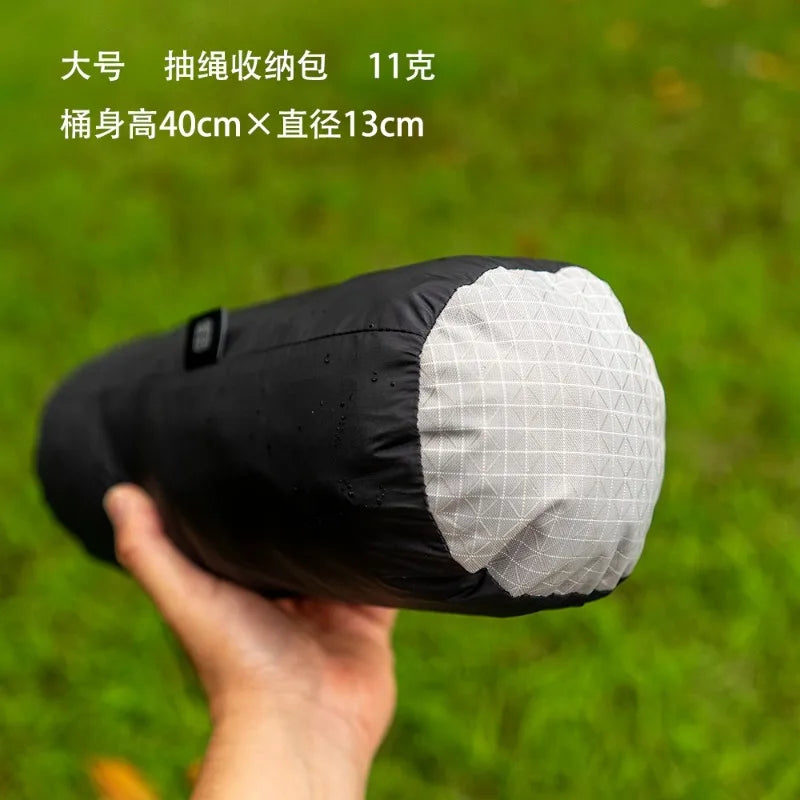 UHMWPE 20D Double Silicon Nylon+Dyneema X-Gripstop Storage Bag Bucket Bag Ultralight 11g/13g Hiking and Camping Tent Storage Bag