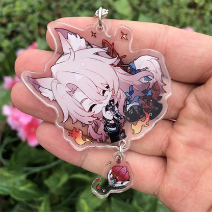 Honkai: Star Rail Kafka March 7th Dan Heng Clara Pom-Pom Cosplay COSTUME Keychain Accessories Key Chain Pendant Prop Xmas Gift