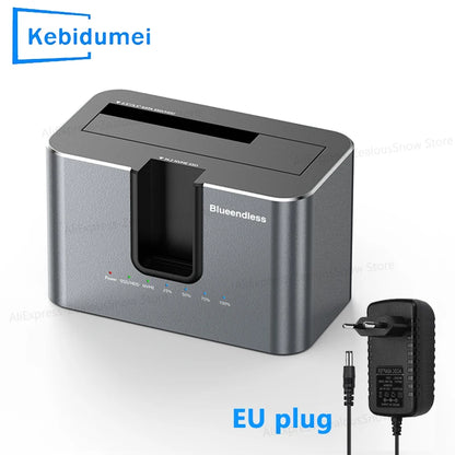 Dual Bay 2.5"/3.5" SATA HDD SSD Docking Station 10Gbps M.2 NVMe Enclosure Offline Clone Hard Drive Dock for 2.5'' 3.5'' HDD/SDD