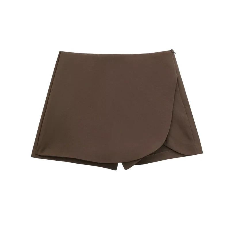 2025 Black Mini Skirt Shorts Woman Fashion Asymmetric Skort For Women High Waist Short Skirts Woman Summer Casual Shorts
