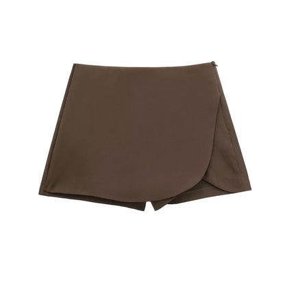 2025 Black Mini Skirt Shorts Woman Fashion Asymmetric Skort For Women High Waist Short Skirts Woman Summer Casual Shorts
