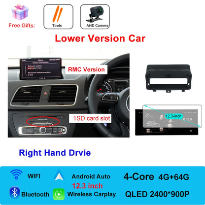 Car Radio Navigation GPS Multimedia Video Player Tools For Audi O3 2013-2018 Right Hand Drvie Android 16 Auto Carplay 12.3"