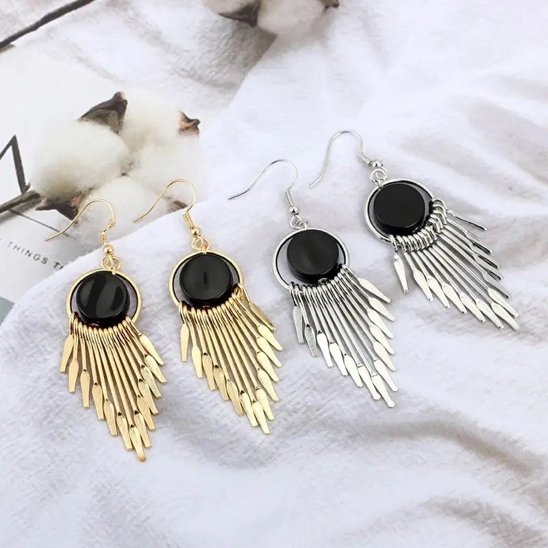 Classic Chain Earrings Vintage Long Earrings Ladies Fashionable Alloy Earrings