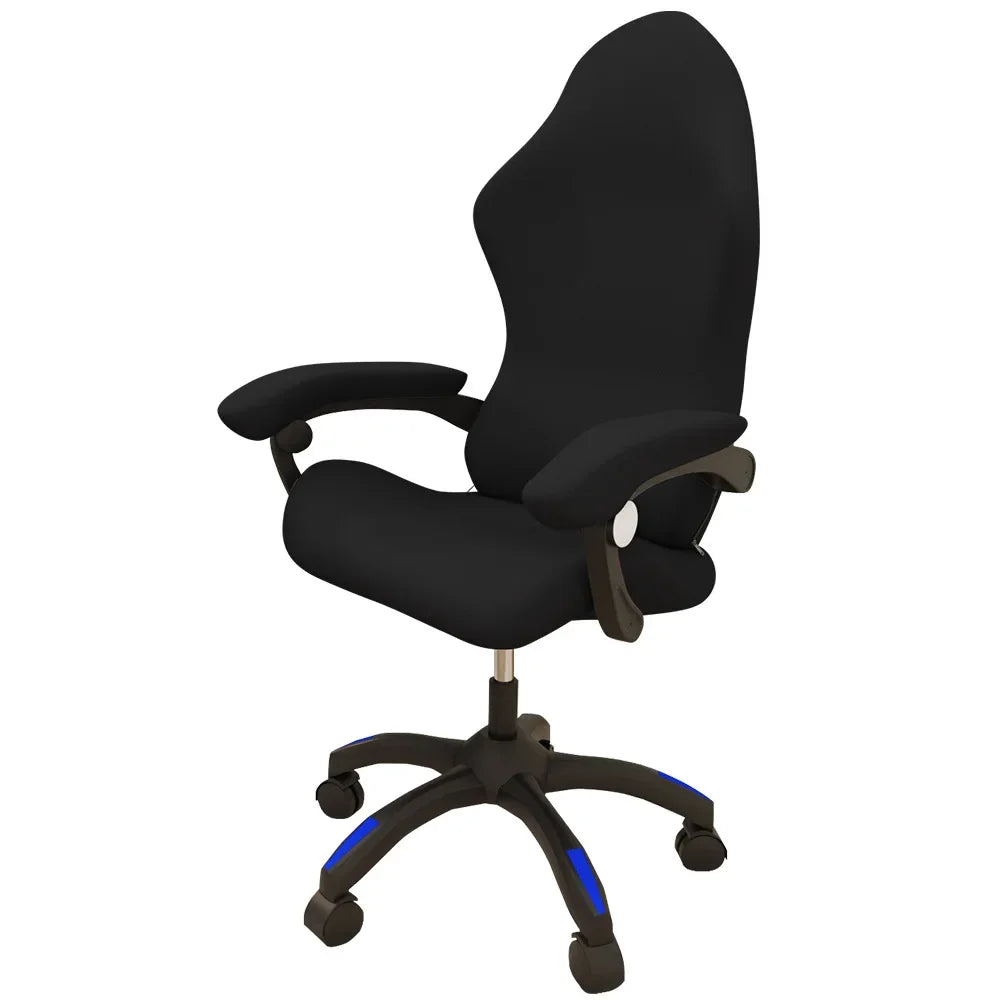 Gaming Chair Cover Stretch Milk Silk Solid Color Swivel Chair Dust Protection Cover Office Computer Athletic Use Seat Cover
