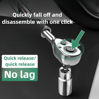 1\2 Retractable Ratchet Wrench Mechanic Automobile Spanner Tool Portable Multi-functional 90 Teeth Repair Wrench Workshop Tools