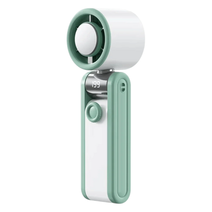 Foldable Design Portable Handheld Fan Portable Digital Display USB Rechargeable Fan Multi-Speed High Speed Turbo