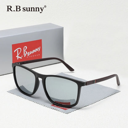 Classic Rectangle Sunglasses For Men Women Driving Fishing UV400 Protection Eyewear Polarized Fashion Glasses