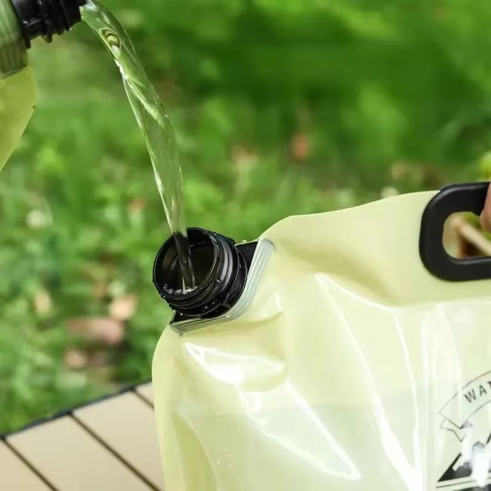 Camping Water Bag Outdoor Hiking Folding Water Bucket Bag with Faucet 8L Large Capacity Water Container Camping Supplies кемпинг