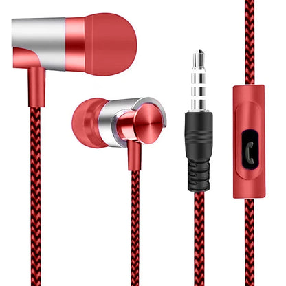 3.5mm Wired In-ear Earphone In Ear Noise Cancellation Ergonomic Design HiFi Stereo Sports Music Headphones For Phone MP3 MP4