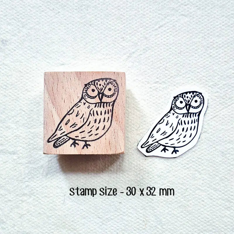 Stamp Scrapbooking Night Owl Journaling Supplies Kawaii Stationary Birds Wooden Stamps