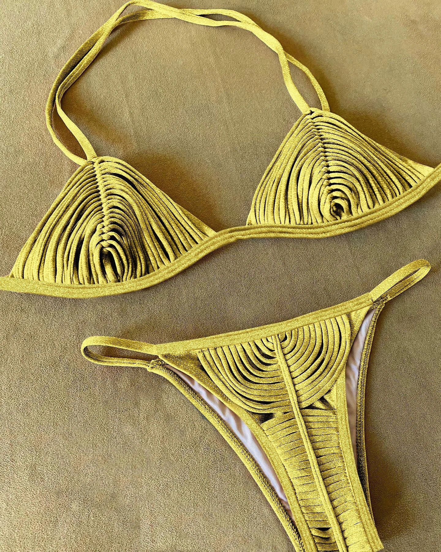 SEAURAL 2025 New Braided Rope Bandage Stripes Brazilian Bikini Swimwear Women's Swimsuit Two Piece Set Female Sexy Beachwear