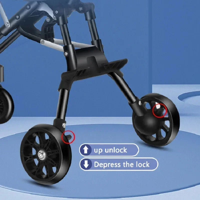 Children Walking Baby Stroller Infant Travel Carriage Cart Four Wheels Stroller Kid Foldable Trolley Baby Lightweight Stroller