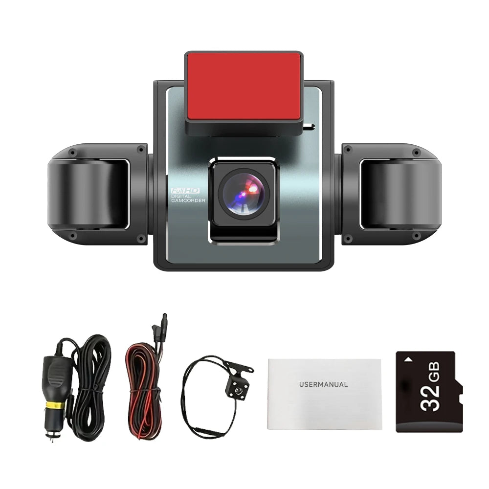 Dash Cam HD 1080P Multifunctional Dash Cam for Cars 4 Camera Car Camera  24H IR Night Vision,Loop Recording,wide angle Car DVR
