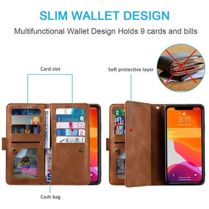 Zipper Wallet Leather Case For Xiaomi 14 13 12T 12S 11T Pro 12 Lite Case For Xiaomi 13T Pro Mi 11 Ultra 12X 10 T Pro Flip Cover