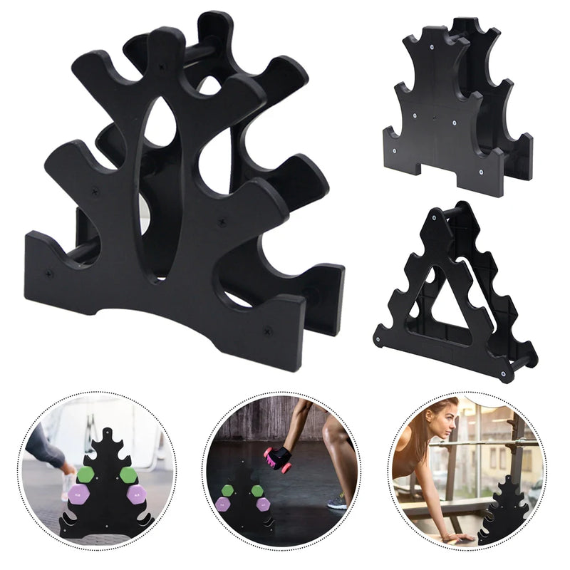 6 Slots Dumbbell Bracket Home Gym Dumbbell Display Rack Weight Storage Organizer 3 Tiers Dumbbell Holder Stand Fitness Equipment